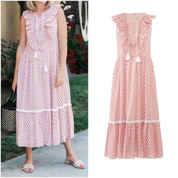 KATE SPADE NEW YORK
arrow stripe maxi dress w/ lace-up front Size Medium - Picture 1 of 10